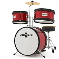 Gear4Music Childrens Drum Kit by Red