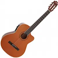 Gear4Music Deluxe Single Cutaway Electro Classical Guitar by Natural