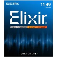 Elixir Snaren voor elektrische gitaar - - 12102 - Nanoweb - Medium - Dikte 11-49