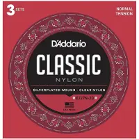 Daddario EJ27N-3D Klassieke Gitaarsnaren 3-Pack - Normale Spanning