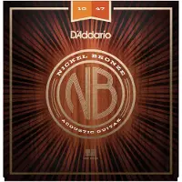 D'addario And Co NB1047 Nickel Bronze Acoustic Guitar Strings 10-47