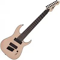 Gear4Music Harlem S 8-snarige Fanned Fret Gitaar van Naturel