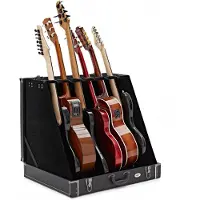 Gear4Music 6 Guitar Rack Case by Black
