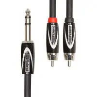 Roland RCC-10-TR2RV2 - Instrumentenkabel, TRS jack - 2x RCA, 3 mtr.