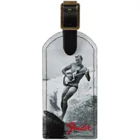 Fender Vintage Ad Luggage Tag Surfer