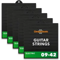 Gear4Music 5 Pack of Electric Guitar Strings by