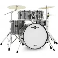 Gear4Music BDK-20 Expanded Fusion Drum Kit by Silver Sparkle