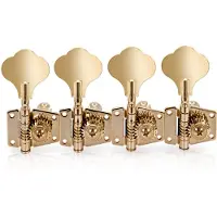 Gear4Music Guitarworks Bass Guitar Machine Head 4-in-line Gold