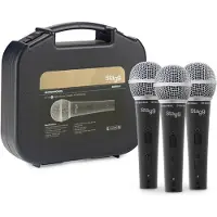Stagg SDM50-3 Set of 3 Professional Cardioid Dynamic Mics