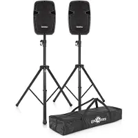 SubZero 200 W 8" PA-Systeem met Digitale Mediaspeler & Standaards