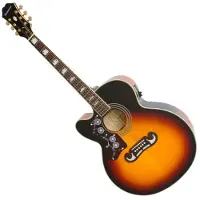 Epiphone J-200 EC LH Vintage Sunburst Jumbo elektro-akoestische gitaar