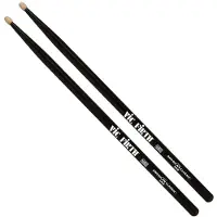 Vic Firth - Zwarte Drumstokken - 5AB Sticks, zwart American Classic, Wood Tip