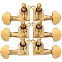 Gear4Music Guitarworks Stemmechanieken 3-A-Side Kidney Keys Goud