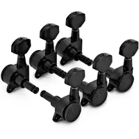 Gear4Music Guitarworks Locking Machine Heads 3-a-Side Black
