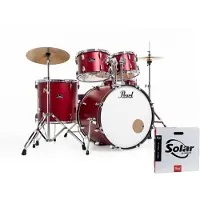 Pearl Drums ROADSHOW FUSION 20 MATTE RED + SOLAR CYMBALS