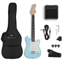 Gear4Music VISIONSTRING 3/4 Elektrische Gitaar Blauw