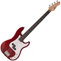 Gear4Music LA Basgitaar van Rood