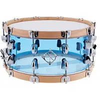 Dixon Drums 14" x 6.5 Cornerstone Blue Acrylic w/Maple Hoops