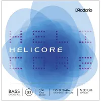 Daddario Helicore Orchestral Double Bass String Set 3/4 Size Medium
