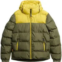 Superdry Winterjas geel / olijfgroen