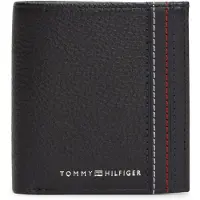 Tommy Hilfiger Portemonnee 'CENTRAL TRIFOILD' zwart / wit