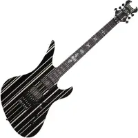 Schecter Synyster Gates Custom Gloss Black w/Silver Pin Stripes