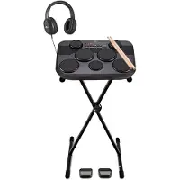 Gear4Music DD80 Portable Electronic Drum Pad by Stand Pack