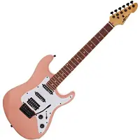 Gear4Music LA Select Modern Elektrische Gitaar van Roze