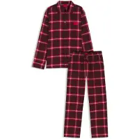 HUGO Pyjama lang rood / donkerrood / zwart