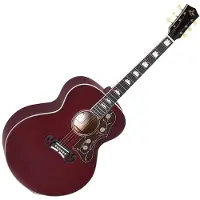 Sigma GJA-SG200 Translucent Wine Red elektrisch-akoestische westerngitaar met softshell case