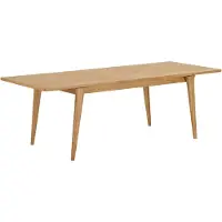 Ebuy24 Eettafel Darwin uitschuibaar | hout naturel 90x75x180 cm eettafels | NADUVI
