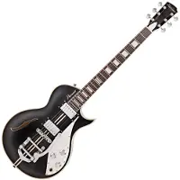 Hartwood Speedway Vibrato Electric Guitar Greaser Black