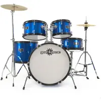 Gear4Music 5-Delig Kinderdrumstel van Blauw