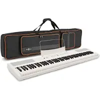 Gear4Music SDP-2 Stage Piano en Tas van Wit