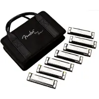 Fender BLUES DELUXE HARMONICA PACK OF 7 WITH CASE