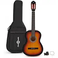 Gear4Music Classical Guitar Pack Sunburst by