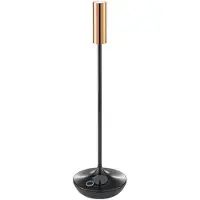 Sigor Nucandle LED oplaadbare tafellamp, zwart/koper, IP54, dimbaar Nucandle,, zwart, Woon-/ Eetkamer, Aluminium