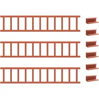 vidaXL Dak sneeuwbeschermer Rood 300 x 2,5 x 20 cm Staal