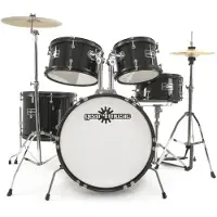 Gear4Music 5-Delig Kinderdrumstel van Zwart