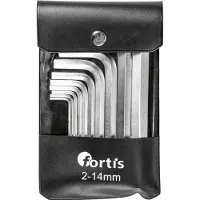 Fortis Inbussleutelset 2-14mm 10-delig in kunststof koffer