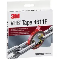 3M VHB 4611F 4611193 Dubbelzijdige tape VHB 4611F Donkergrijs (l x b) 3 m x 19 mm 1 stuk(s)