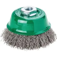 Toppoint Potborstel | schroefdraad d. 65 mm draaddikte 0,3 mm | RVS | 12.000 omw/min | 1 stuk - 421367 421367