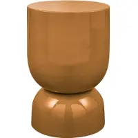 Woood Hekla Bijzettafel - Metaal - Oranje - 47x32x32