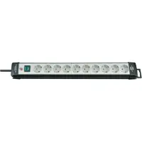 Brennenstuhl Premium-Line stekkerdoos 10-voudig zwart/lichtgrijs 3m H05VV-F 3G1,5