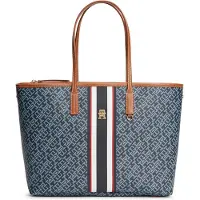 Tommy Hilfiger Shopper 'Monoplay' marine / opaal / cognac / wit