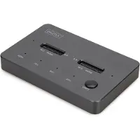 Digitus DA-71545-1 Schijf dockingstation met kloonfunctie | USB-C 3.1 Gen2 10Gbps | SSD M.2 NVMe (max. 2x 4TB) | Offline kloonfunctie | Zwart