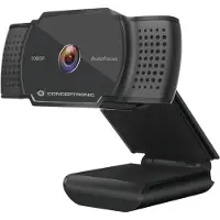Conceptronic AMDIS06B Webcam AMDIS 1080P(2K über Sof) AF (Web+Mic.)sw