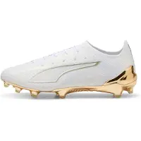 Puma ULTRA 6 ULTIMATE FG uniseks voetbalschoenen, Zwart/Wit/Goud, Maat 40