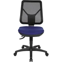 Topstar Bureaudraaistoel | met lendesteun | blauw 430-510 mm | zonder armleuningen draagvermogen 110 kg | 1 stuk - AN800G260
