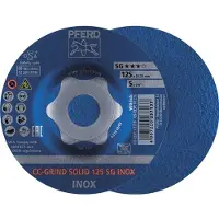 PFERD TOOLS 64186125 Cc-Grind-Solid Sg Inox Afbraamschijf gebogen Diameter 125 mm Boordiameter 22.23 mm 10 stuk(s)